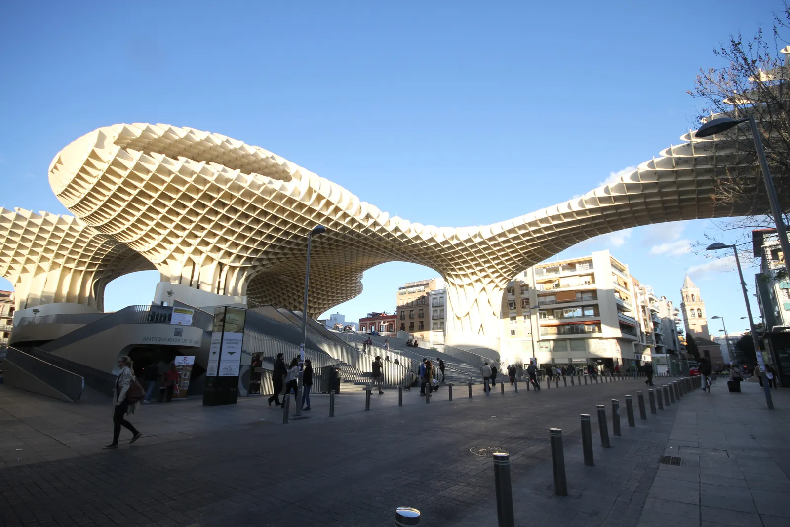 Metropol Parasol structure rising above central Seville