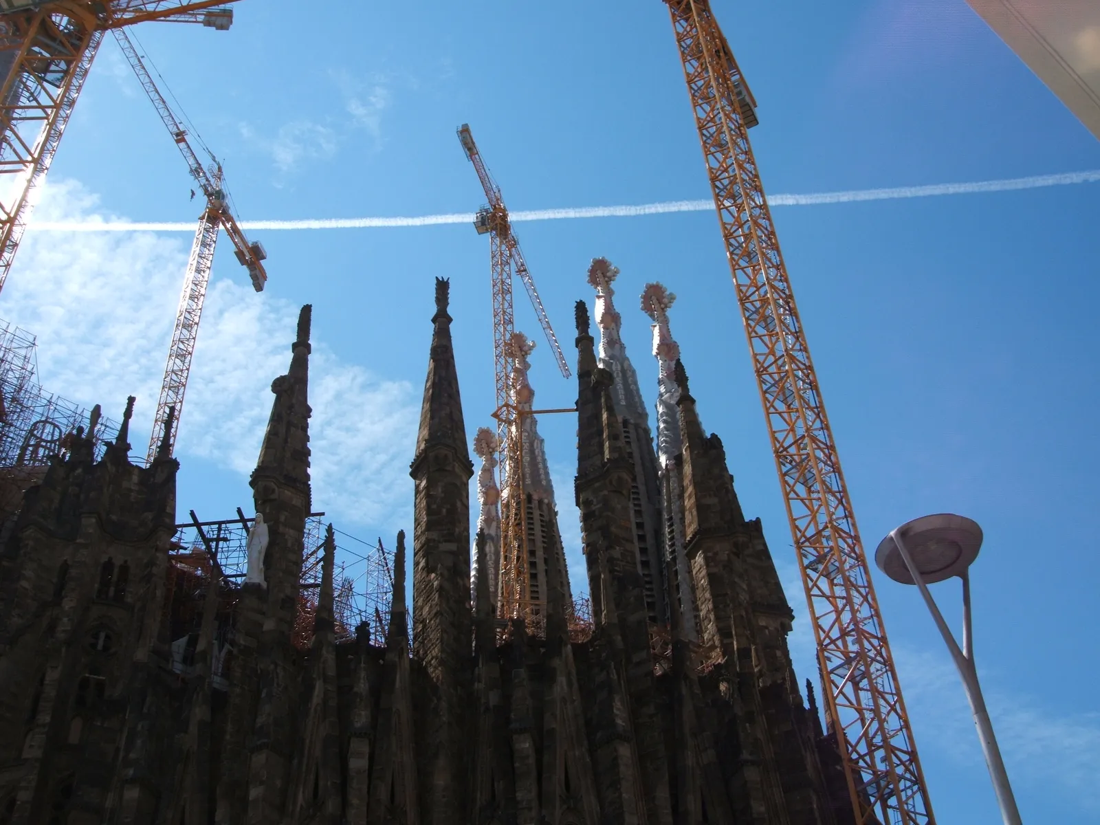 The exterior facade of the Sagrada Família basilica in Barcelona