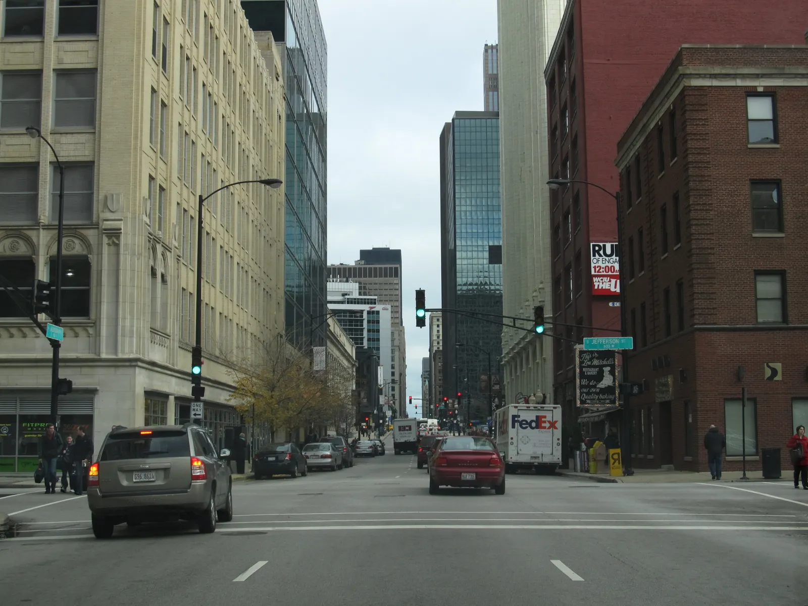 A street in Chicago's West Loop neighborhood near Union Station